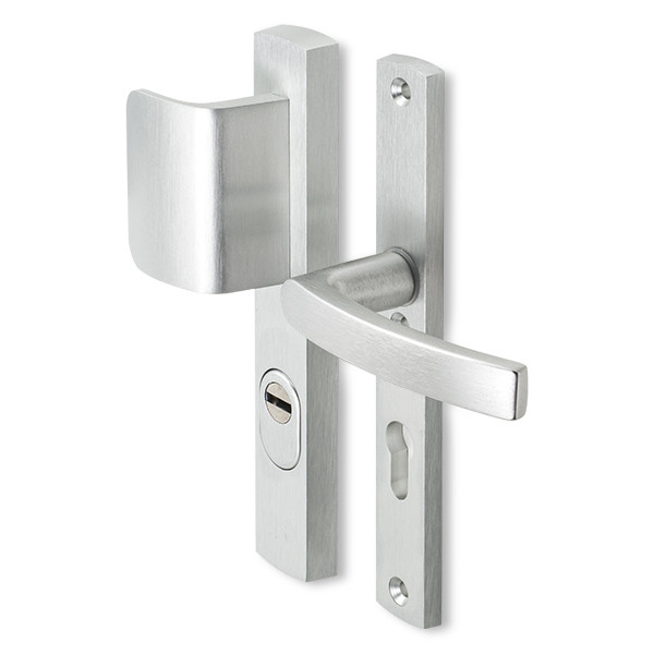 AXA Veiligheidsbeslag met duwer | AXA | Curve Plus | 72 mm  (Kerntrekbeveiliging, Aluminium) 6765351172K K010808306 - 1