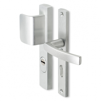 AXA Veiligheidsbeslag met duwer | AXA | Curve Plus | 72 mm  (Kerntrekbeveiliging, Aluminium) 6765351172K K010808306 - 1