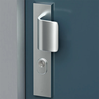 AXA Veiligheidsbeslag met duwer | AXA | Edge Plus | 55 mm  (Kerntrekbeveiliging, Aluminium) 6667359155K K010809400 - 2
