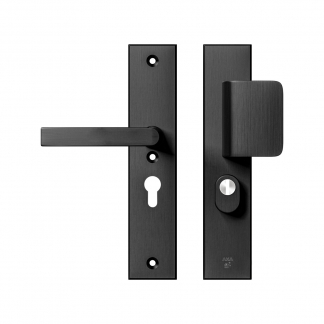 AXA Veiligheidsbeslag met duwer | AXA | Edge Plus | 55 mm  (Kerntrekbeveiliging, Aluminium, Zwart) 6667351855K K010809406