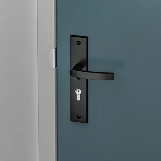 AXA Veiligheidsbeslag met duwer | AXA | Edge Plus | 55 mm  (Kerntrekbeveiliging, Aluminium, Zwart) 6667351855K K010809406 - 5