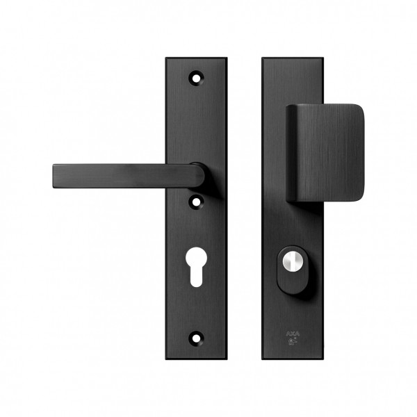 AXA Veiligheidsbeslag met duwer | AXA | Edge Plus | 72 mm  (Kerntrekbeveiliging, Aluminium, Zwart) 6667351872K K010809407 - 1