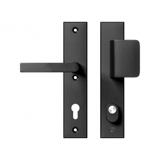 AXA Veiligheidsbeslag met duwer | AXA | Edge Plus | 92 mm  (Kerntrekbeveiliging, Aluminium, Zwart) 6667351892K K010809408