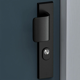 AXA Veiligheidsbeslag met duwer | AXA | Edge Plus | 92 mm  (Kerntrekbeveiliging, Aluminium, Zwart) 6667351892K K010809408 - 2