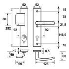 AXA Veiligheidsbeslag met duwer | AXA | Edge Plus | 92 mm  (Kerntrekbeveiliging, Aluminium, Zwart) 6667351892K K010809408 - 6