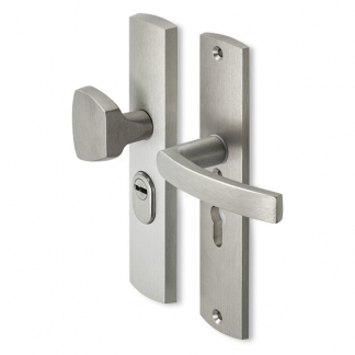 AXA Veiligheidsbeslag met knop | AXA | Curve Plus | 55 mm  (Kerntrekbeveiliging, Aluminium, RVS) 6665512955K K010808303 - 1