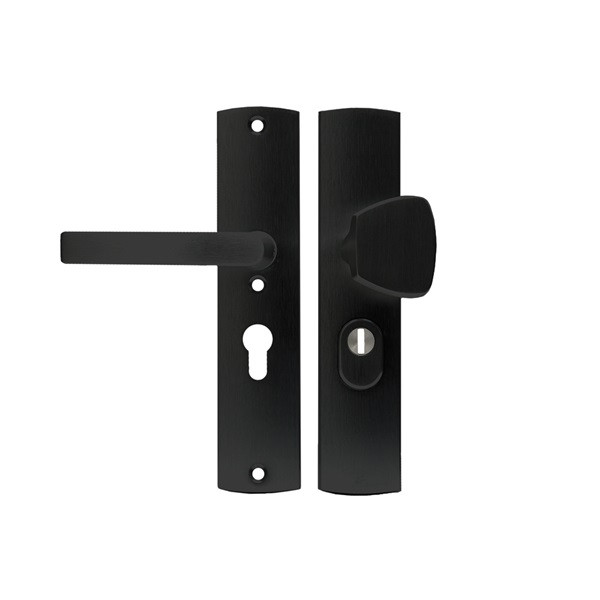 AXA Veiligheidsbeslag met knop | AXA | Curve Plus | 55 mm (Kerntrekbeveiliging, Aluminium, Zwart) 6665511855K K010808301 - 2