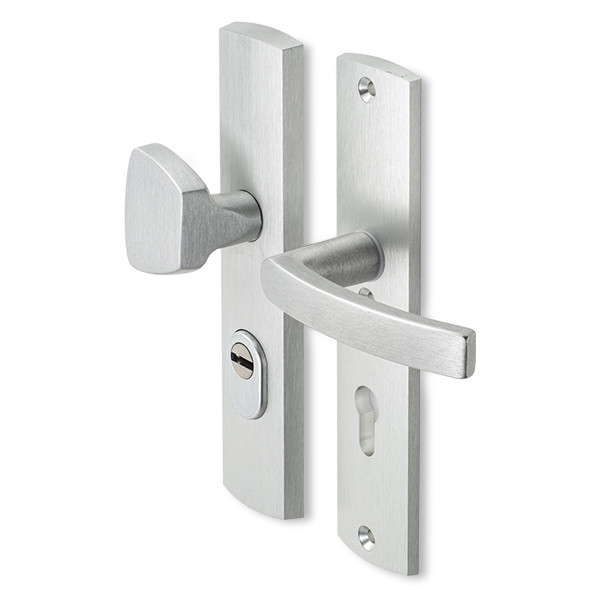 AXA Veiligheidsbeslag met knop | AXA | Curve Plus | 72 mm  (Kerntrekbeveiliging, Aluminium) 6665511172K K010808300 - 1