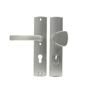 AXA Veiligheidsbeslag met knop | AXA | Curve Plus | 72 mm  (Kerntrekbeveiliging, Aluminium, RVS) 6665512972K K010808304 - 