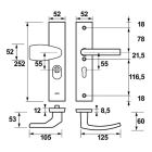 AXA Veiligheidsbeslag met knop | AXA | Edge Plus | 55 mm (Kerntrekbeveiliging, Aluminium, Zwart) 6667491855K K010809415 - 6