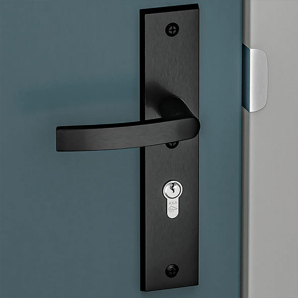 AXA Veiligheidsbeslag met knop | AXA | Edge Plus | 92 mm (Kerntrekbeveiliging, Aluminium, Zwart) 6667491892K K010809417 - 3