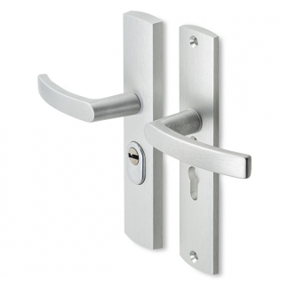 AXA Veiligheidsbeslag met kruk | AXA | Curve Plus | 55 mm  (Kerntrekbeveiliging, Aluminium) 6665101155K K010808307 - 1