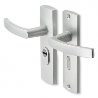 AXA Veiligheidsbeslag met kruk | AXA | Curve Plus | 55 mm  (Kerntrekbeveiliging, Aluminium) 6675101155K K010808313 - 1