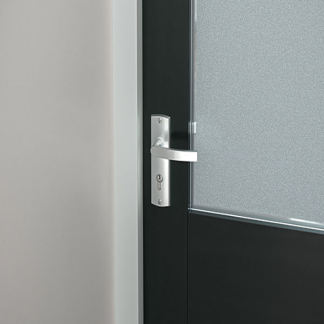 AXA Veiligheidsbeslag met kruk | AXA | Curve Plus | 72 mm  (Kerntrekbeveiliging, Aluminium) 6675101172K K010808314 - 3