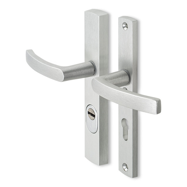 AXA Veiligheidsbeslag met kruk | AXA | Curve Plus | 72 mm  (Kerntrekbeveiliging, Aluminium) 6765101172K K010808318 - 1