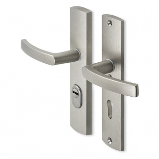 AXA Veiligheidsbeslag met kruk | AXA | Curve Plus | 72 mm  (Kerntrekbeveiliging, Aluminium, RVS) 6665102972K K010808312 - 1
