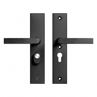 AXA Veiligheidsbeslag met kruk | AXA | Edge Plus | 55 mm (Kerntrekbeveiliging, Aluminium, Zwart) 6667101855K K010809424