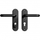 AXA Veiligheidsbeslag met kruk | AXA | Oval Plus | 72 mm  (Kerntrekbeveiliging, Aluminium, Zwart) 6678101872U K010809519 - 1