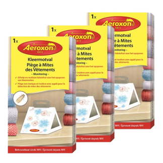 Mottenval | Aeroxon | Kledingmot (Gifvrij, 3 stuks)