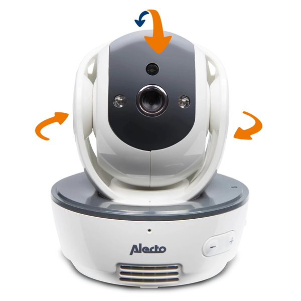Alecto Babyfoon met 2 camera's | Alecto | DVM200M & DVM200C (Ouderunit, Slaapliedjes, Gespreksfunctie, Draaifunctie, Geluidsdetectie, Temperatuursensor, Uitbreidbaar, Nachtzicht)  K170406180 - 2