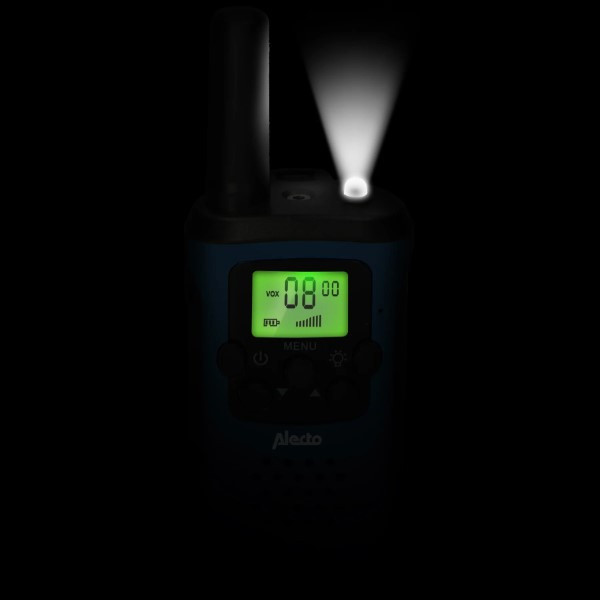 Alecto Kinder walkie talkie | Alecto (Batterij, 8 kanalen, 7 km, Zaklamp, Blauw) FR-115BW K170406183 - 3