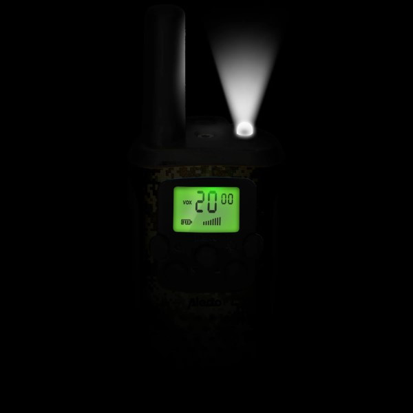 Alecto Kinder walkie talkie | Alecto (Batterij, 8 kanalen, 7 km, Zaklamp, Camouflage) FR115CAMO K170406185 - 3