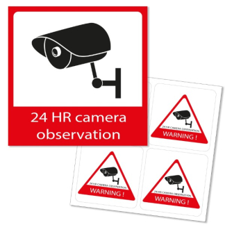 Alecto Sticker camerabewaking | Alecto | 5 stuks (1 groot, 4 klein) AWS-05 K170406256 Alecto Sticker camerabewaking | Alecto | 5 stuks (1 groot, 4 klein) AWS-05 K170406256