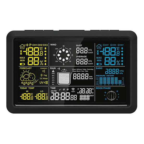 Alecto Weerstation | Alecto | WS-5100 (6-in-1 buitensensor, Klok, Hygrometer, Kalender, Zonnepaneel, App) WS-5100 K060302387 - 2