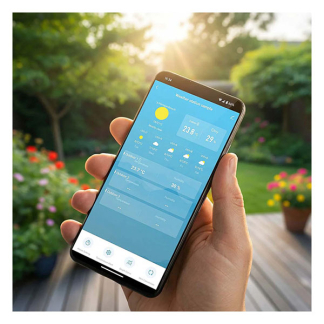 Alecto Weerstation | Alecto | WS-5100 (6-in-1 buitensensor, Klok, Hygrometer, Kalender, Zonnepaneel, App) WS-5100 K060302387 - 8