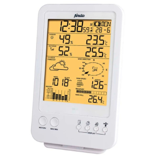 Alecto Weerstation | Alecto (Buitensensor, Klok, Hygrometer, Kalender, Wit) WS-4800 K170406250 - 3