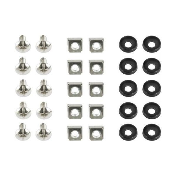 Alfaco Kooimoeren voor patchkast | M6 | 10 stuks (Met kruiskopbouten en sluitring, 19 inch) 19-M611 DS-M611 K090601792 - 1