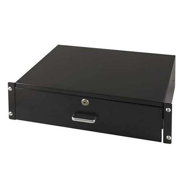 Alfaco Lade voor Patchkast 19 inch | 3U (Afsluitbaar, Zwart) 19-DR03 DS-DR03 K090601706 - 2