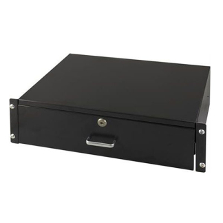 Alfaco Lade voor Patchkast 19 inch | 3U (Afsluitbaar, Zwart) 19-DR03 DS-DR03 K090601706 - 2
