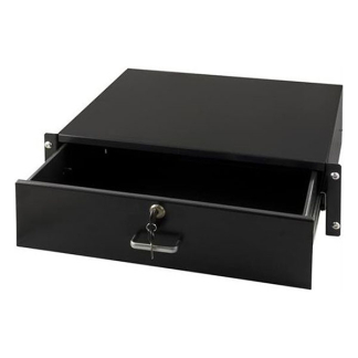 Alfaco Lade voor Patchkast 19 inch | 3U (Afsluitbaar, Zwart) 19-DR03 DS-DR03 K090601706 - 1