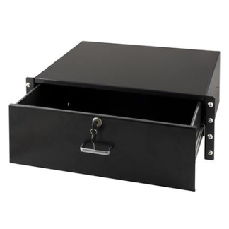 Alfaco Lade voor Patchkast 19 inch | 4U (Afsluitbaar, Zwart) 19-DR04 DS-DR04 K090601707 - 1