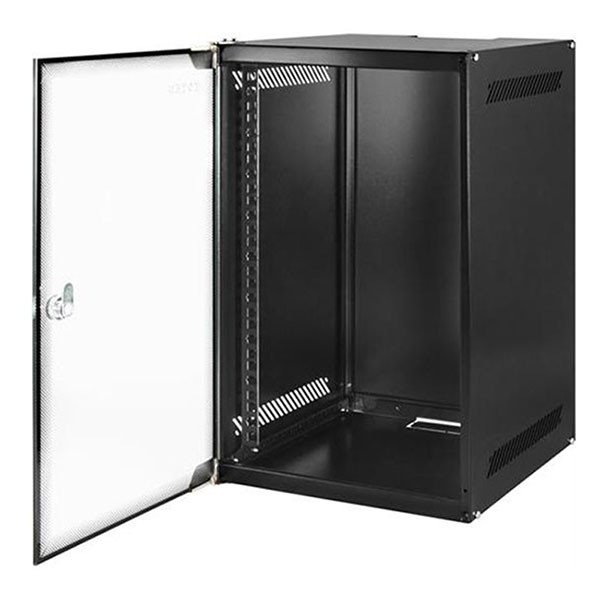 Alfaco Patchkast 10 inch | 12U | 280 x 310 x 596 mm (Max. 30 kg, Veiligheidsglas, Inbouwdiepte 220 mm, Ongemonteerd) 10-3312 DS10-3312 K090601517 - 2