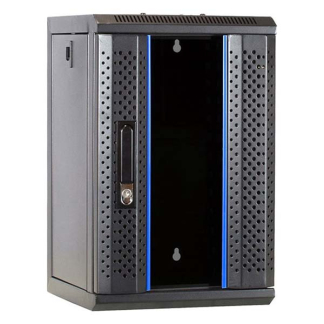 Alfaco Patchkast 10 inch | 9U | 312 x 310 x 486 mm (Max. 30 kg, Veiligheidsglas, Inbouwdiepte 185 mm, Ongemonteerd) 10-3309 DS10-3309 K090601523