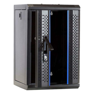 Alfaco Patchkast 10 inch | 9U | 312 x 310 x 486 mm (Max. 30 kg, Veiligheidsglas, Inbouwdiepte 185 mm, Ongemonteerd) 10-3309 DS10-3309 K090601523 - 2