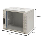 Alfaco Patchkast 19 inch | 12U | 600 x 450 x 635 mm (Max. 60 kg, Veiligheidsglas, Inbouwdiepte 365 mm) 19-6412W DS6412W K090601593 - 5