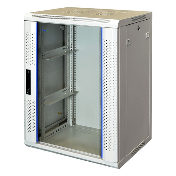 Alfaco Patchkast 19 inch | 15U | 600 x 450 x 820 mm (Max. 60 kg, Veiligheidsglas, Inbouwdiepte 365 mm) 19-6415W DS6415W K090601600 - 1