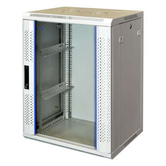 Alfaco Patchkast 19 inch | 15U | 600 x 450 x 820 mm (Max. 60 kg, Veiligheidsglas, Inbouwdiepte 365 mm) 19-6415W DS6415W K090601600 - 1