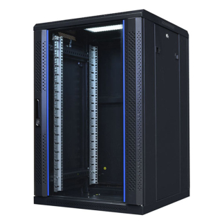 Alfaco Patchkast 19 inch | 18U | 600 x 600 x 1000 mm (Max. 800 kg, Veiligheidsglas, Inbouwdiepte 515 mm) 19-6618 DS6618 K090601535 - 1