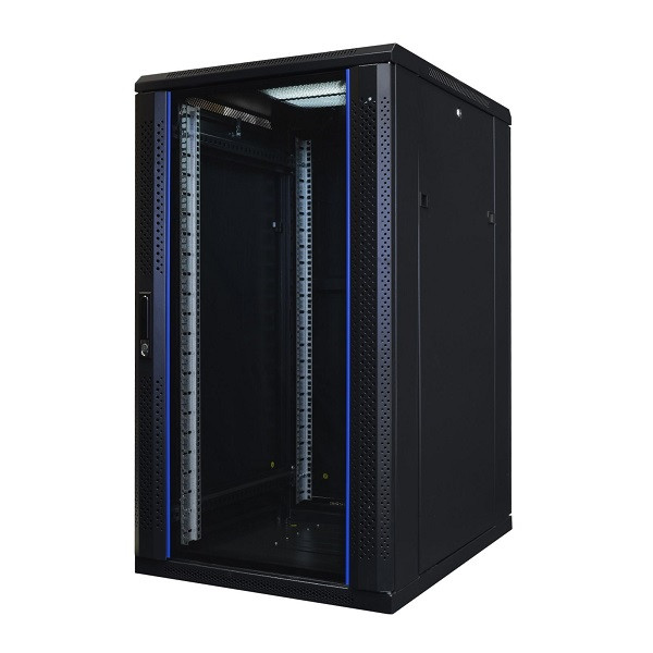 Alfaco Patchkast 19 inch | 22U | 600 x 800 x 1200 mm (Max. 800 kg, Veiligheidsglas, Inbouwdiepte 600 mm) 19-6822 DS6822 K090601547 - 1
