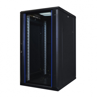 Alfaco Patchkast 19 inch | 22U | 600 x 800 x 1200 mm (Max. 800 kg, Veiligheidsglas, Inbouwdiepte 600 mm) 19-6822 DS6822 K090601547 - 1