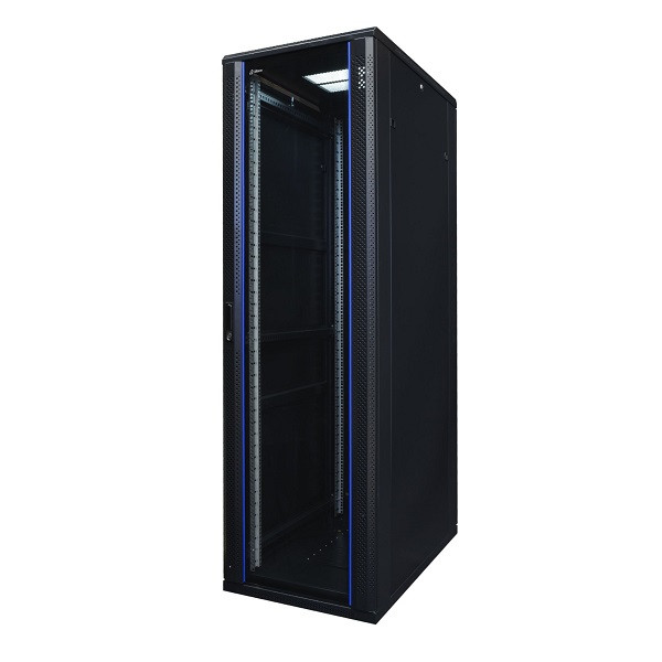 Alfaco Patchkast 19 inch | 42U | 600 x 1000 x 2000 mm (Max. 800 kg, Veiligheidsglas, Inbouwdiepte 800 mm) 19-6042 DS6042 K090601573 - 1