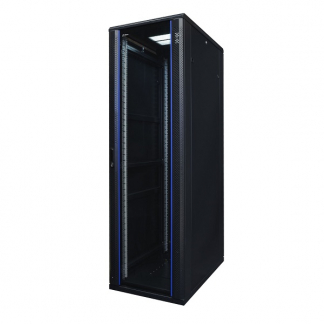 Alfaco Patchkast 19 inch | 42U | 600 x 1000 x 2000 mm (Max. 800 kg, Veiligheidsglas, Inbouwdiepte 800 mm) 19-6042 DS6042 K090601573 - 1