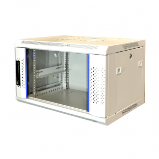 Alfaco Patchkast 19 inch | 6U | 600 x 450 x 370 mm (Max. 60 kg, Veiligheidsglas, Inbouwdiepte 365 mm) 19-6406W DS6406W K090601607 - 1