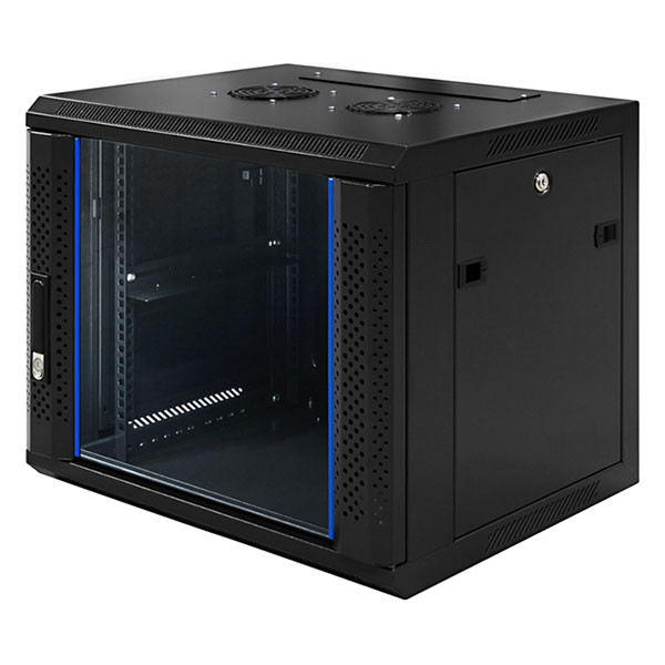 Alfaco Patchkast 19 inch | 6U | 600 x 450 x 370 mm (Max. 60 kg, Veiligheidsglas, Inbouwdiepte 365 mm) 19-6406 DS6406 K090601604 - 1