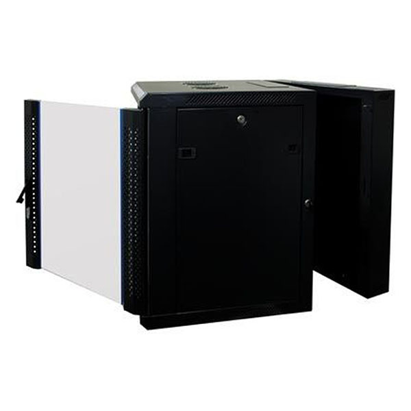 Alfaco Patchkast 19 inch | 6U | 600 x 600 x 370 mm (Max. 60 kg, Staal, Inbouwdiepte 515 mm, Zwart) 19-6606M-DOUBLE K090601610 - 3