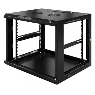 Alfaco Patchkast 19 inch | 6U | 600 x 600 x 370 mm (Max. 60 kg, Staal, Inbouwdiepte 515 mm, Zwart) 19-6606M-DOUBLE K090601610 - 4
